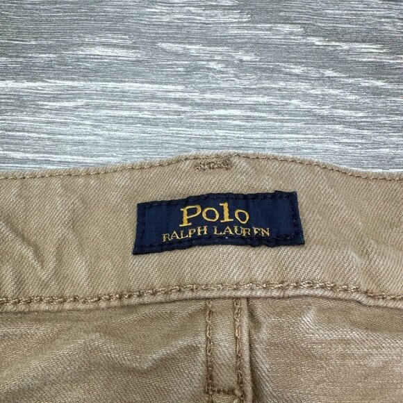Polo Ralph Lauren Hampton Jeans Mens 40x30 (Actual 38x29) Relaxed Straight Khaki - Picture 2 of 16